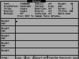 Screen from Tas-Sign 128K