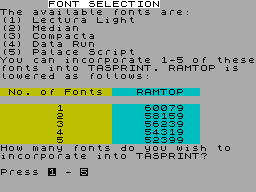 Screen from Tasprint