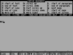 Screen from Tasword +2A