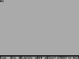 Screen from Tasword 4