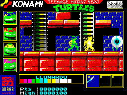 Screen from Teenage Mutant Hero Turtles
