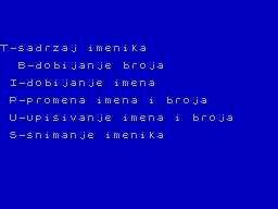 Screen from Telefonski Imenik