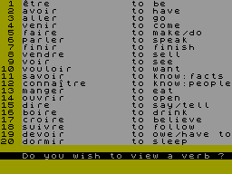 Screen from Tense French