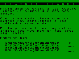 Screen from Test de Capacidad de Concentracion