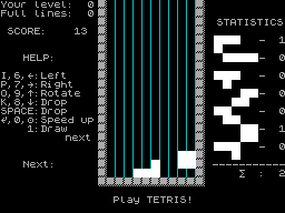 Screen from Tetris