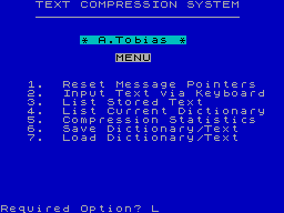 Screen from Text Compression System