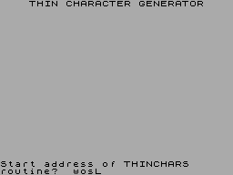 Screen from Thinchars