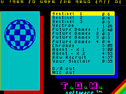 Screen from Tim Follin's Music