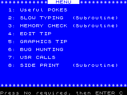 Screen from Tip Secrets