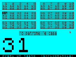 Screen from Tombola Napoletana