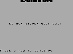 Screen from Toolkit Demo