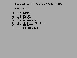 Screen from Toolkit