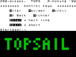 Screen from Topsail