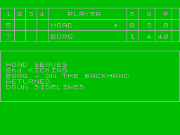 Screen from Tournament Tennis - Mens & Ladies