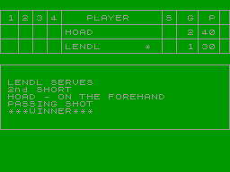 Screen from Tournament Tennis