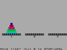 Screen from Tower of Hanoi