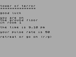 Screen from Tower of Terror