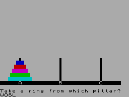 Screen from The Towers of Brahma