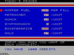 Screen from The Trader Trilogy