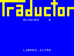 Screen from Traductor 3.0