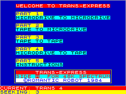 Screen from Trans-Express