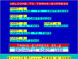 Screen from Trans-Express 85.2