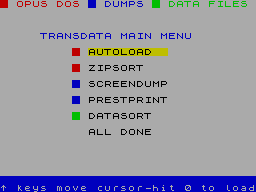 Screen from Transdata