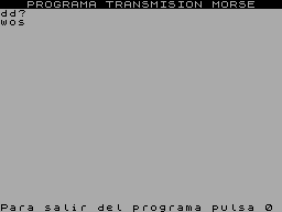 Screen from Transmision Morse