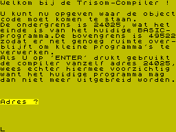 Screen from Trisom-Compiler 100.01