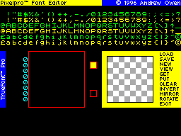Screen from TrueFONT