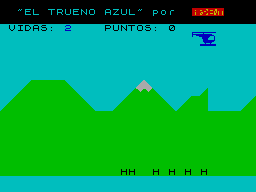 Screen from El Trueno Azul