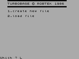 Screen from Turbo Base