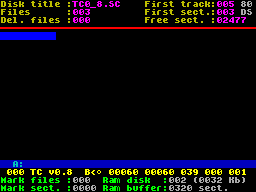 Screen from Turbo Commander