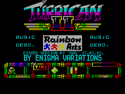 Screen from Turrican II Music Demo