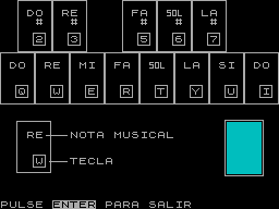 Screen from Tutor Musical