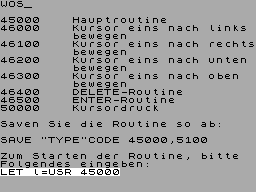 Screen from Typewriter