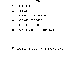 Screen from Typewriter