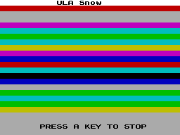 Screen from ULA Snow
