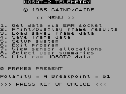 Screen from UO2-EAR