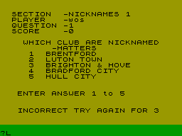 Screen from The Ultimate Soccer Quiz