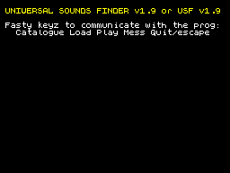 Screen from Universal Sounds Finder