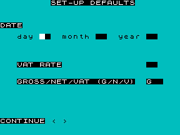Screen from VAT Manager