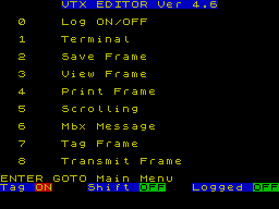 Screen from VTX Editor