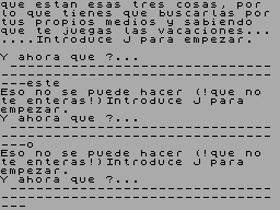 Screen from Vacaciones de Verano