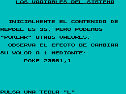 Screen from Las Variables del Sistema