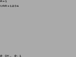 Screen from Vars Scan