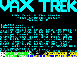 Screen from Vax Trek V The Movie: The Crunchy Bits Episode 8