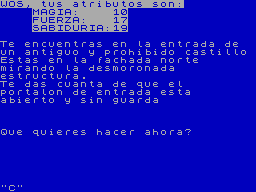 Screen from Revenge of Castle Dread