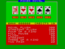 Screen from Video Card Arcade