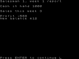Screen from Video Salesman